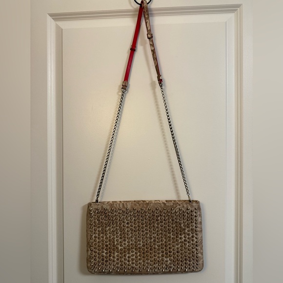 Christian Louboutin Handbags - Christian Louboutin Studded Beige Crossbody or Shoulder Bag